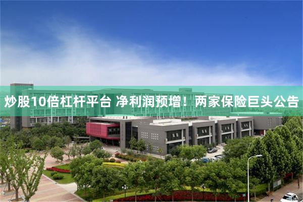 炒股10倍杠杆平台 净利润预增！两家保险巨头公告