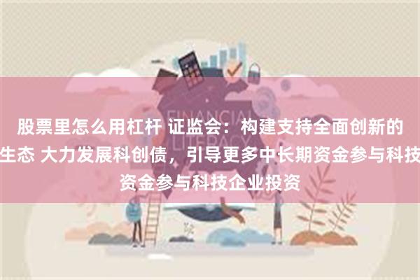 股票里怎么用杠杆 证监会：构建支持全面创新的资本市场生态 大力发展科创债，引导更多中长期资金参与科技企业投资