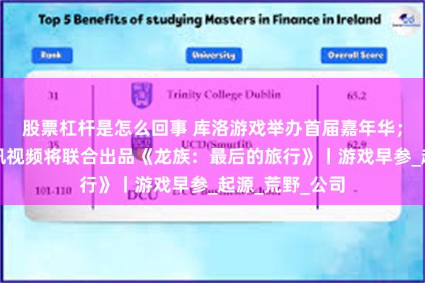股票杠杆是怎么回事 库洛游戏举办首届嘉年华；零创游戏、腾讯视频将联合出品《龙族：最后的旅行》丨游戏早参_起源_荒野_公司